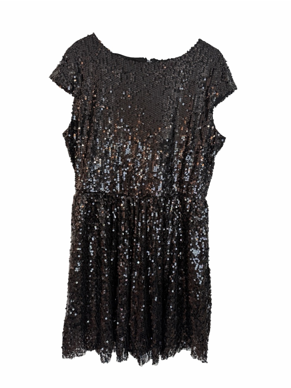 NWT Red Dot Boutique Black Sequin Cap-Sleeve Party Dress Sz 2X